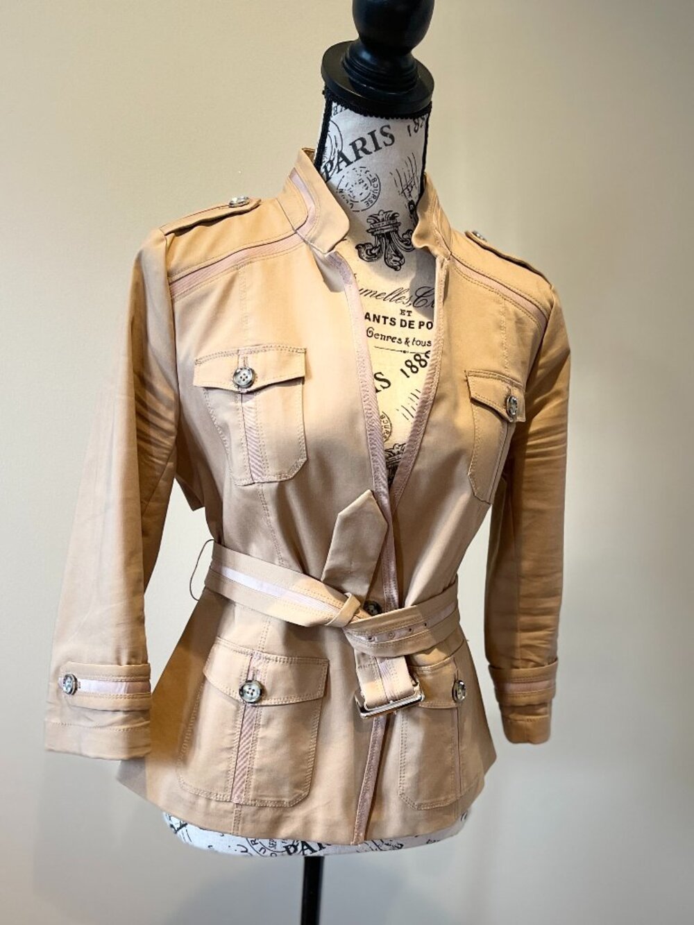 WHBM Tan Belted Utility Jacket